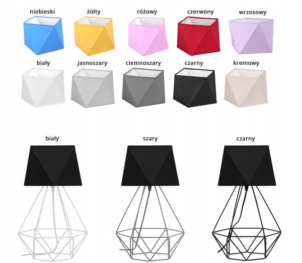 NATLAMPE, Skrivebord, Bord, Lampeskærm, DIAMANT LED