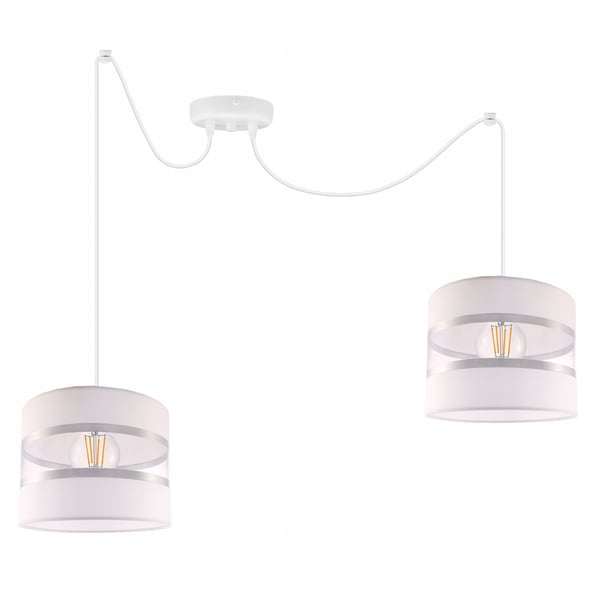 Lofthængende lampe med loftskrone og edderkopskærm
