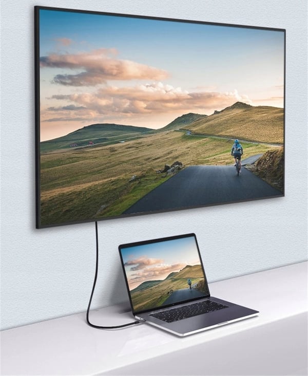 USB C 3.1 Thunderbolt 3 KABEL 100W 10 Gbps 4K 60Hz NYLONFLETKABEL 1M