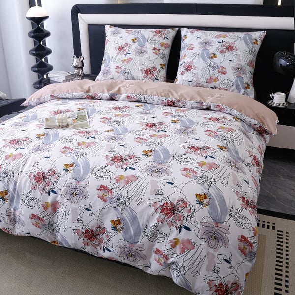 Premium puuvillalakanat 160x200 kukat