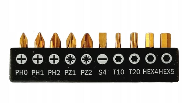 Bosch-kärkisarja, 10 kpl:n kärkipidikkeellä PH, PZ, Hex, Torx