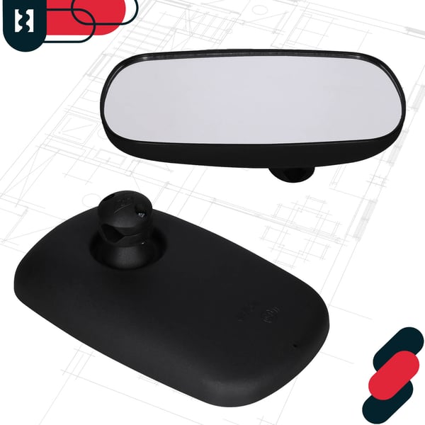 KOTARBAU® Universal panoramaspejl med drejekrans til traktorer og byggemaskiner, sæt à 2