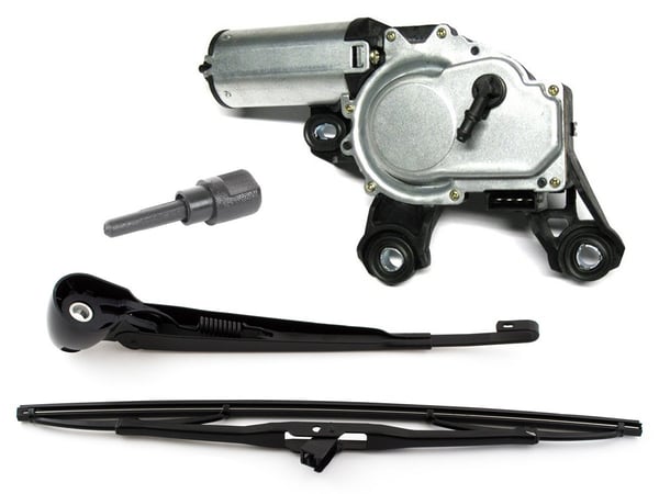VW Bora Variant 99-05 SÆT: viskermotor + bagrudeviskerarm + blad + bagrudesprinklerdyse 3 stk. SÆT