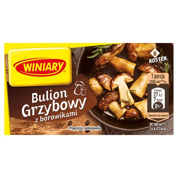 Winiary-sieniliemi ja herkkutatti 60 g (6 kuutiota)