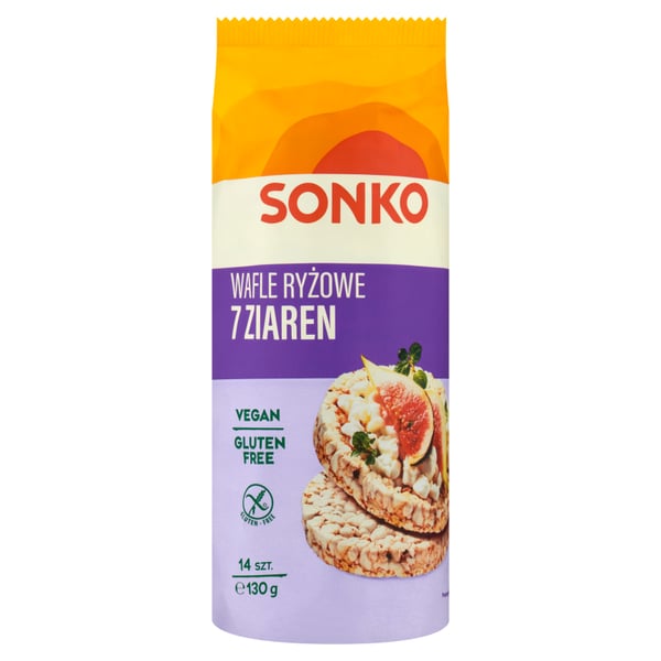 Sonko-riisivohvelit 7 jyvää 130 g (14 kpl)