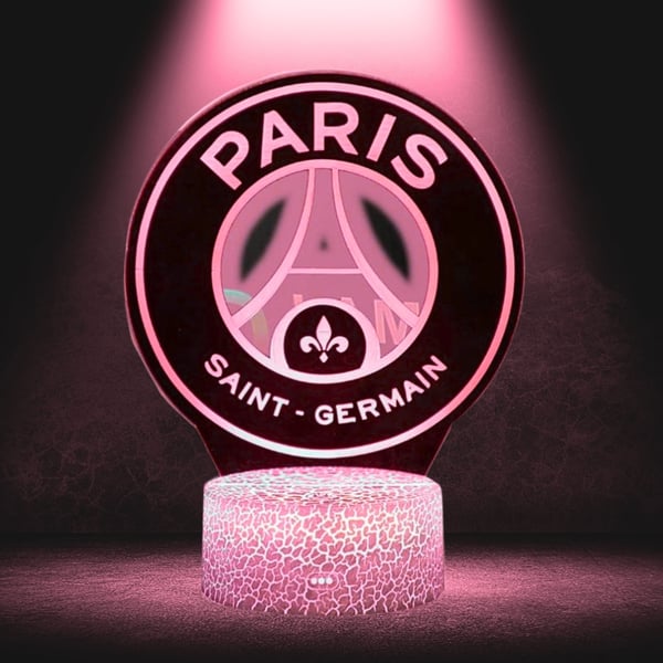 Paris Saint-Germain PSG 16 LED 3D Nattlampa för Barn + Fjärrkontroll