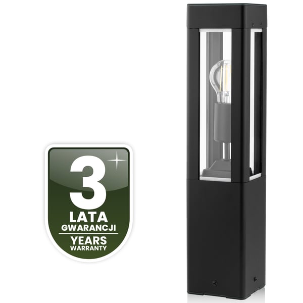 Udendørs havelampe aluminium sort E27 IP44 armatur POST 50cm TILIA LUMILED