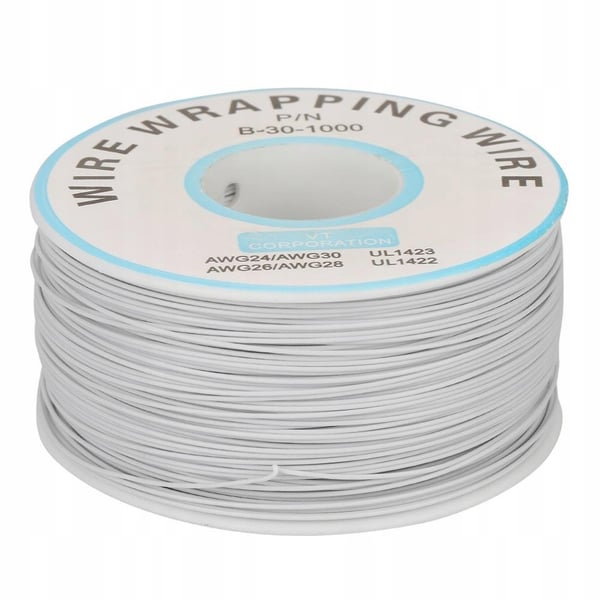 Kynar tråd AWG 0,25 mm grå 200 m