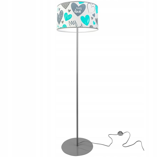 BØRNES GULVLAMPE, LAMPESKÆRM, MØNSTER, LED