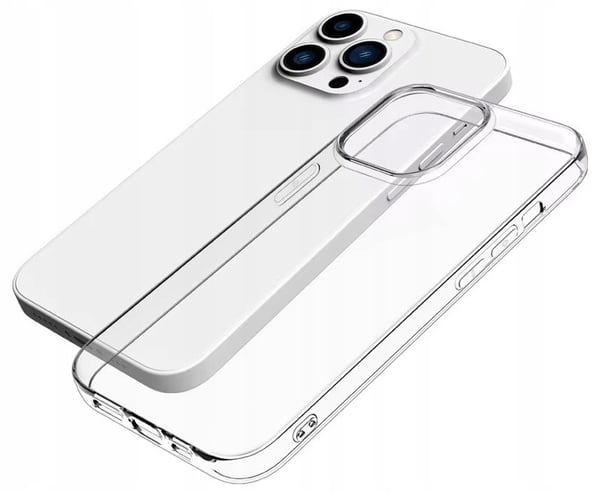 Apple iPhone 16 Pro -suojakuori, paksu hyytelökotelo (2 mm), läpinäkyvä
