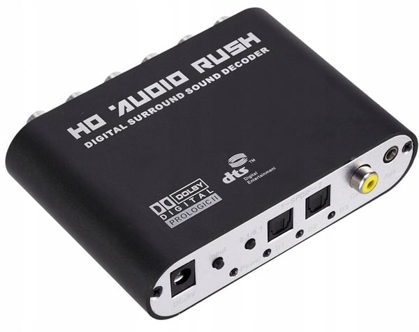 Dekoder OPTISK TOSLINK SPDIF 5.1 ANALOG AC3/DTS