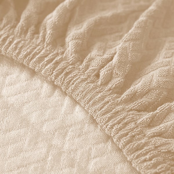Sædebetræk 40x40cm beige elastisk jacquard [60-Z1-BZ]