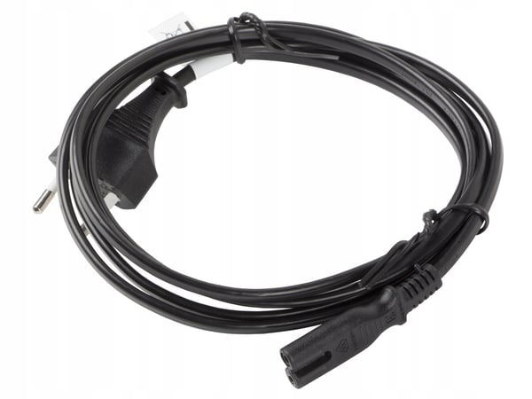 Lanberg CEE 7/16 -> IEC 320 C7 euro (radio) virtajohto 3m musta