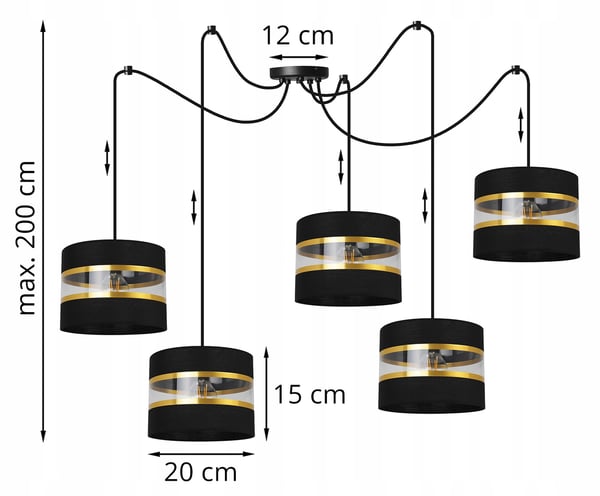 Loftshængende lampe lysekrone lampeskærm moderne