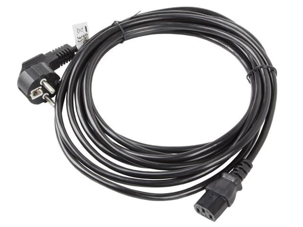 Lanberg CEE 7/7 -> IEC 320 C13 3m VDE-strömkabel svart