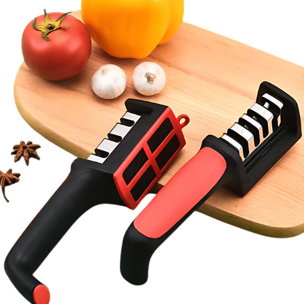 Modern knivslipare för kök – röd