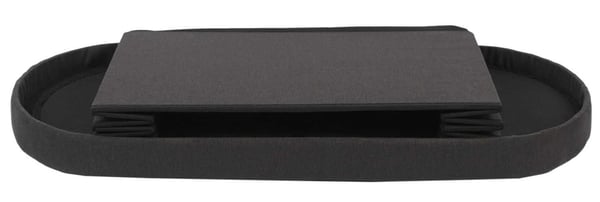 LUNO oval sitteputte med opbevaring, sort