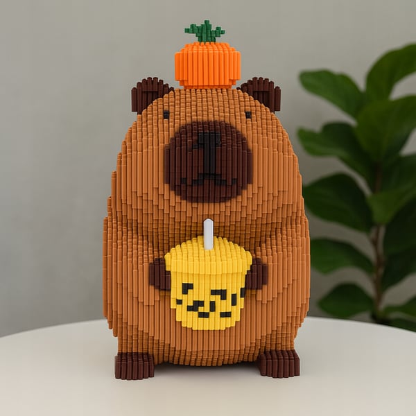 Kapybara Shake byggklockor byggset figur stor 3900 delar