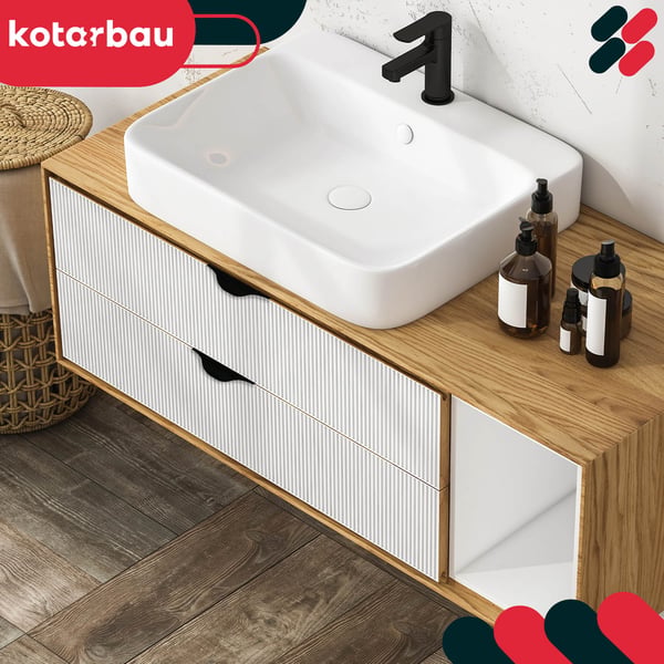 KOTARBAU Modern Edge møbelgreb aluminium matsortaluminium 96/116 mm sæt 10 stk