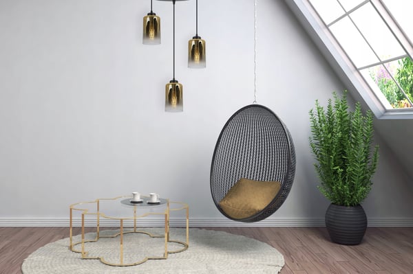 MODERNE ELEGANT HÆNGELAMPE MED GLASSKÆRM