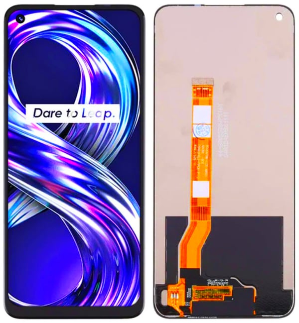Original LCD-skærm + touchskærm Realme 9 PRO 5G RMX3471 RMX3474 (Renoveret) Sort