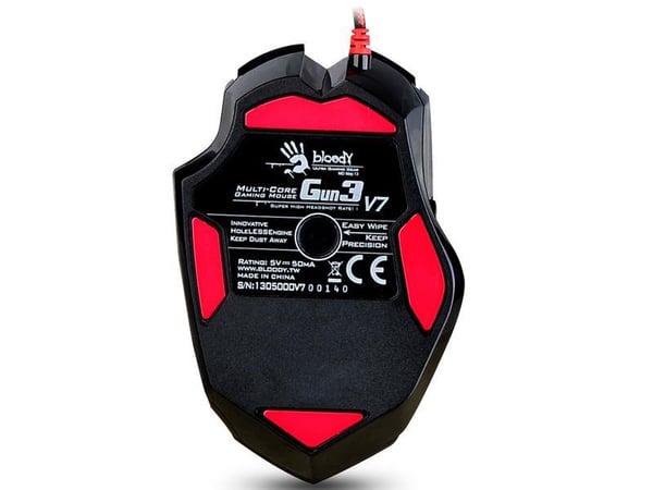 A4Tech Bloody V8m V-Track Gamingmus med USB-kabel och skjutreglage, svart