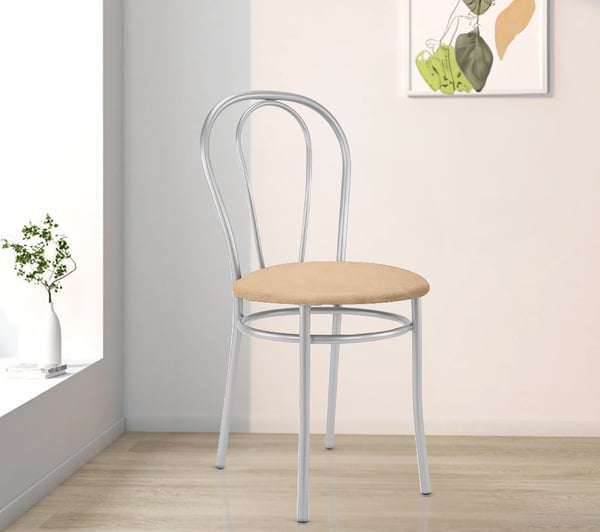 Kamelimainen samettinen pyöreän tuolin istuinpäällinen