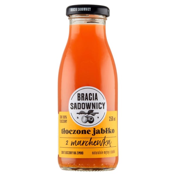 Brothers Orchardists presset æble- og gulerødsjuice 250 ml