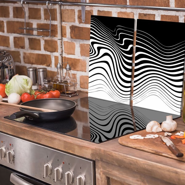 TMK ArtDeko Glas skærebræt 2x 30x52 zebra