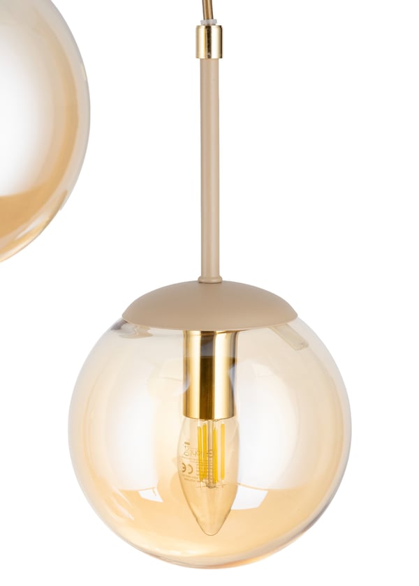 Maro Beige glasloftslampe med 3xE14 36 cm
