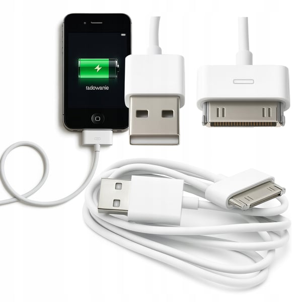 USB A 30-pins laddningskabel för iPhone 3G 3GS 4 4S iPad iPod