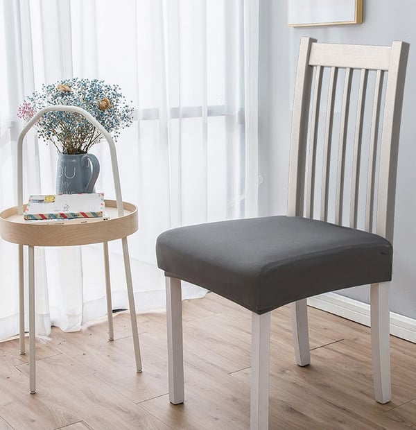 Sittlägg stolsits slätt resår mörkgrå