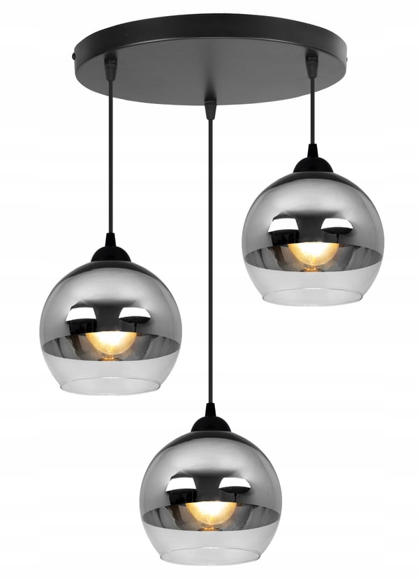 ELEGANT HÆNGELAMPE, GLASLAMPE, KROM LED