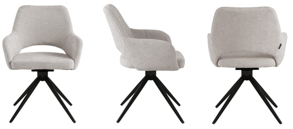 ERIM snurrstol klädd i beige tyg