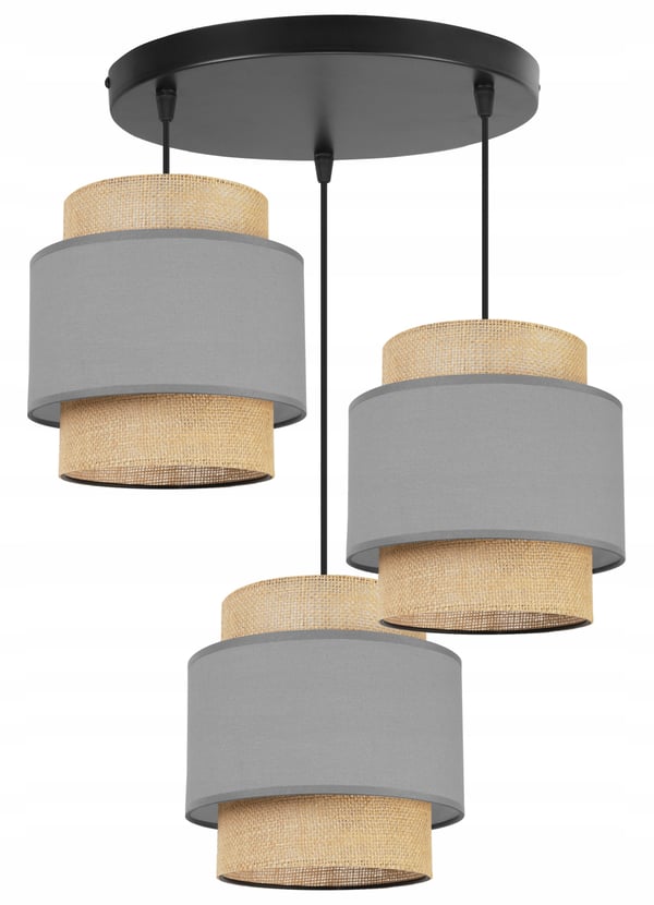 Hængende lampe, loftslysekrone, lampeskærm, boho juta
