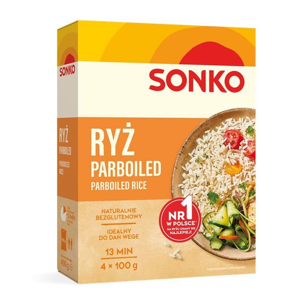 Sonko esikäsitelty riisi 400 g (4 x 100 g)