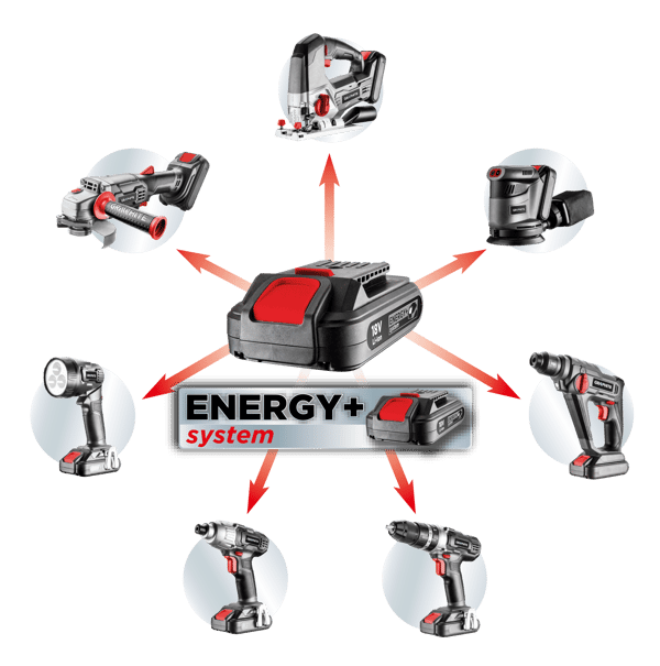 ENERGY+ 18V LI-ION ACCU VINKELSLIBER UDEN BATTERI 115MM - T 58G003
