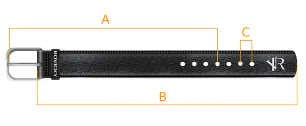 Bredt læderbælte R-PS-01-100-3330 Sort