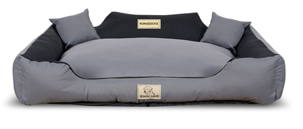 Koiran sänky kojula KINGDOG MM43 115x95 cm personoitu irrotettava liukumaton tummanharmaa