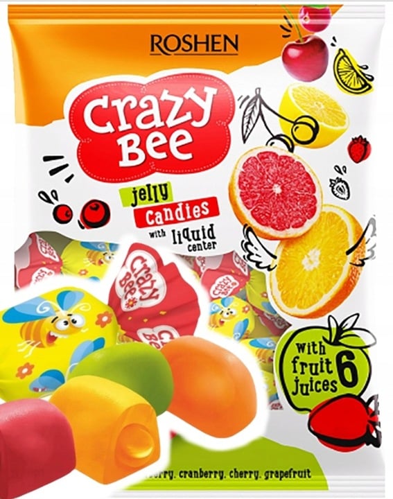 Roshen Crazy Bee frugtgelé med fyld 1 kg