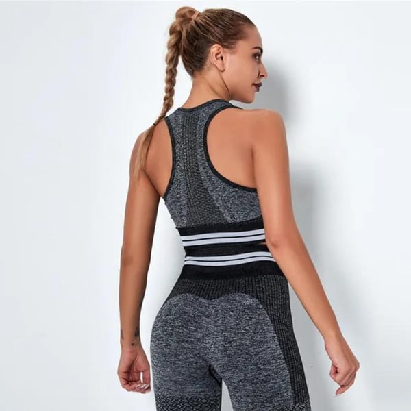 Sportstøj sæt top shorts fitness yoga todelt til fitnesscentret xs XS