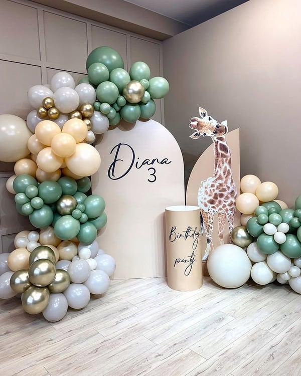 Ballonggirlande 117 stk til bryllup, fødselsdag, dåb, latexballoner