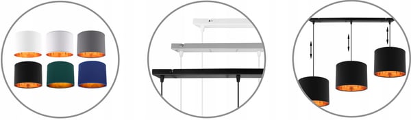 LOFTSLAMPE MED GYLDET LED-SKÆRM