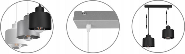 Metallinen LED-kattovalaisin ja kattokruunu