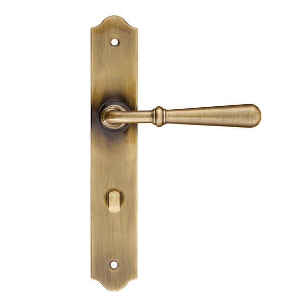Barton dørhåndtag med toiletplade 72 mm patineret messing