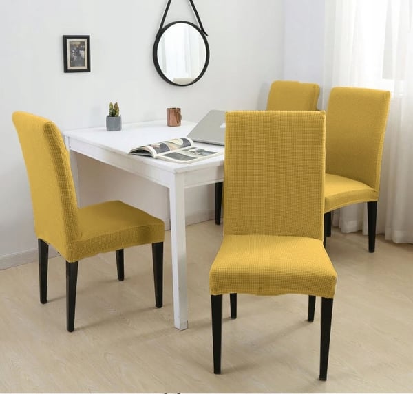 Sinappihunajan jacquard-tuolin päällinen