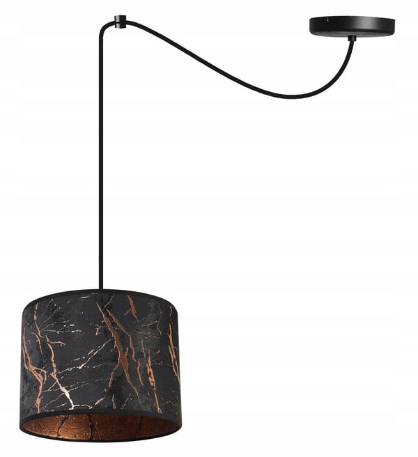 Lofthængende lampe, Spider lampeskærm, marmor, kobber