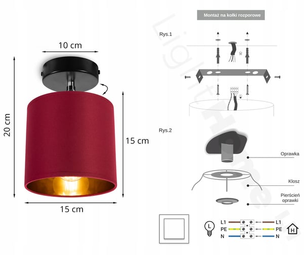 LOFTHÆNGELAMPE GYLDEN LED-VÆGLAMPE