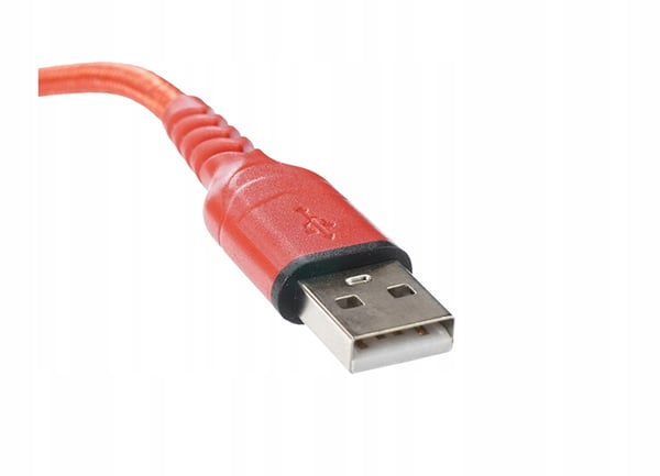 USB Type C-kabel hurtigopladning nylon 1m rød