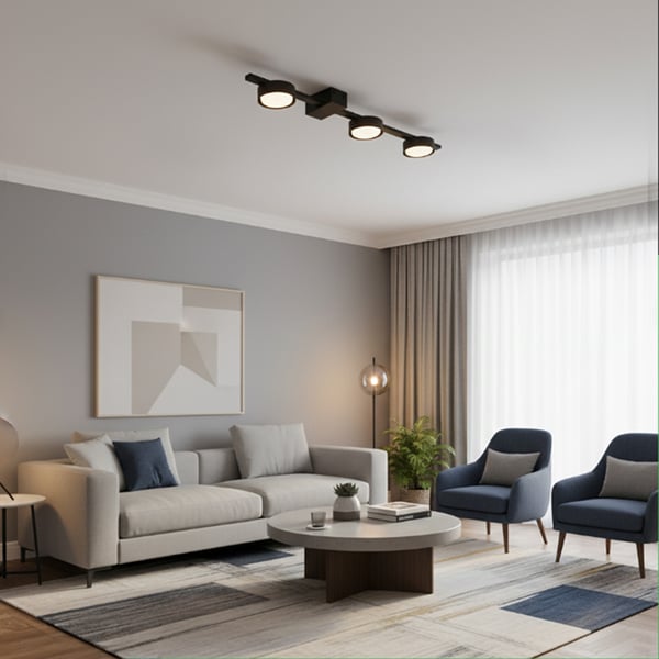 Taklampa OVILO halogenvärmare LED 3x GX53 spotbelysning väggreflektor LUMILED